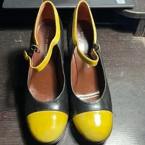 靴 marc jacobs maryjane shoes 8US size Marc Jacobs Fall 2020 RUNWAY White Leather Mary Jane Flats